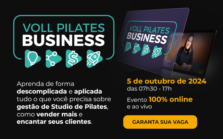 VOLL Pilates Business: em 1 DIA, aprenda tudo sobre Marketing, gestão e vendas no Pilates