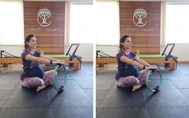 exercícios-para-gestantes-ativação-abdominal-com-anel